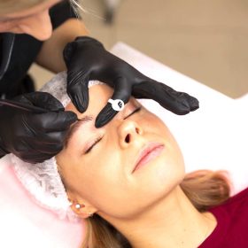 What is microblading | Close-up of natural-looking eyebrows after microblading treatment in Melbourne