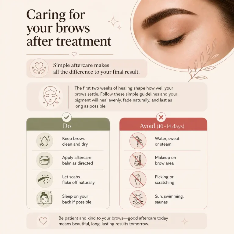 Caring for your brows after Treatment