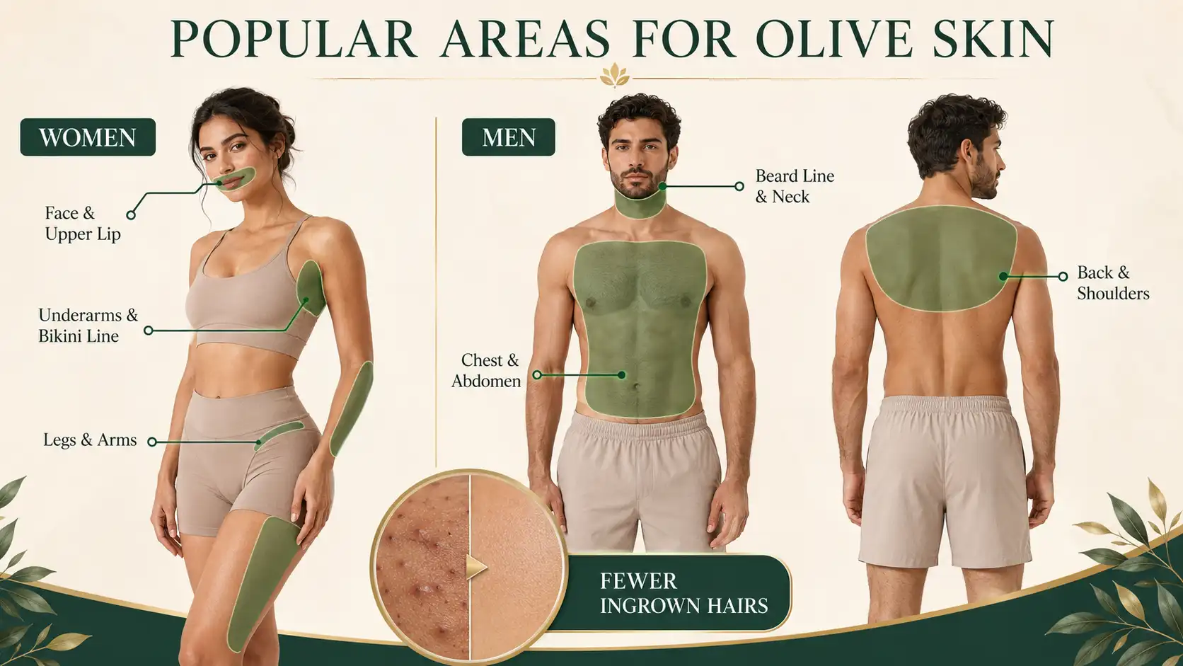 Laser Hair Removal for Olive Skin: Popular Areas for Olive Skin